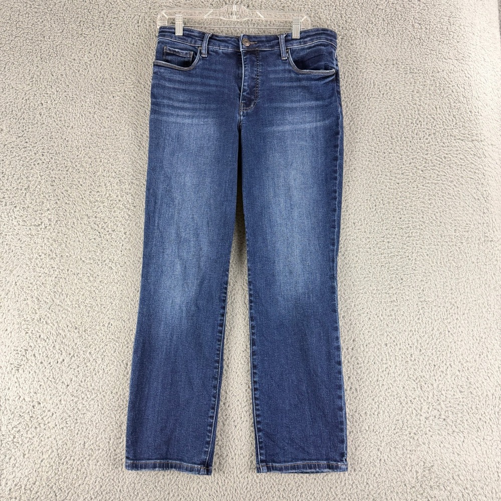 KUT from the Kloth Reese Straight Leg Jeans Women 10 Blue Fab Ab High Rise Ankle